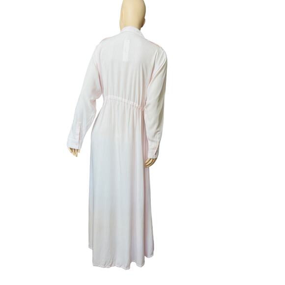 New AAB Stripes Maxi Tunic Dress Sz XL 100% Cotton New with Tag Tie on the Waist - Picture 2 of 14